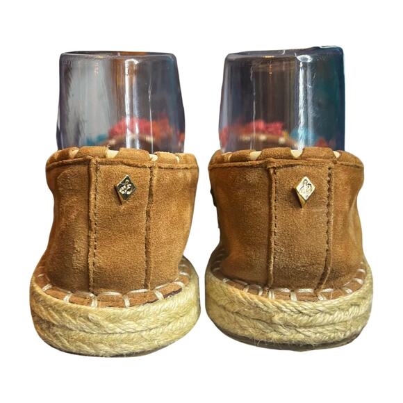 Sam Edelman Issa Suede Pom Pom Espadrilles Slip-On Flats Size 7.5 Boho Chic - Picture 7 of 10